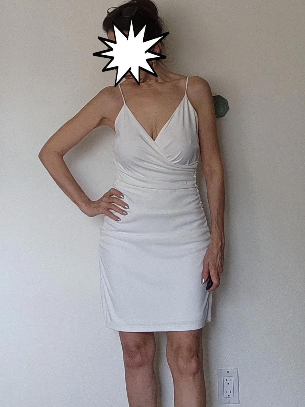 NWT ZARA Classic White Spaghetti-Strap Wrap Dress - Elegant Everyday - Picture 2 of 4